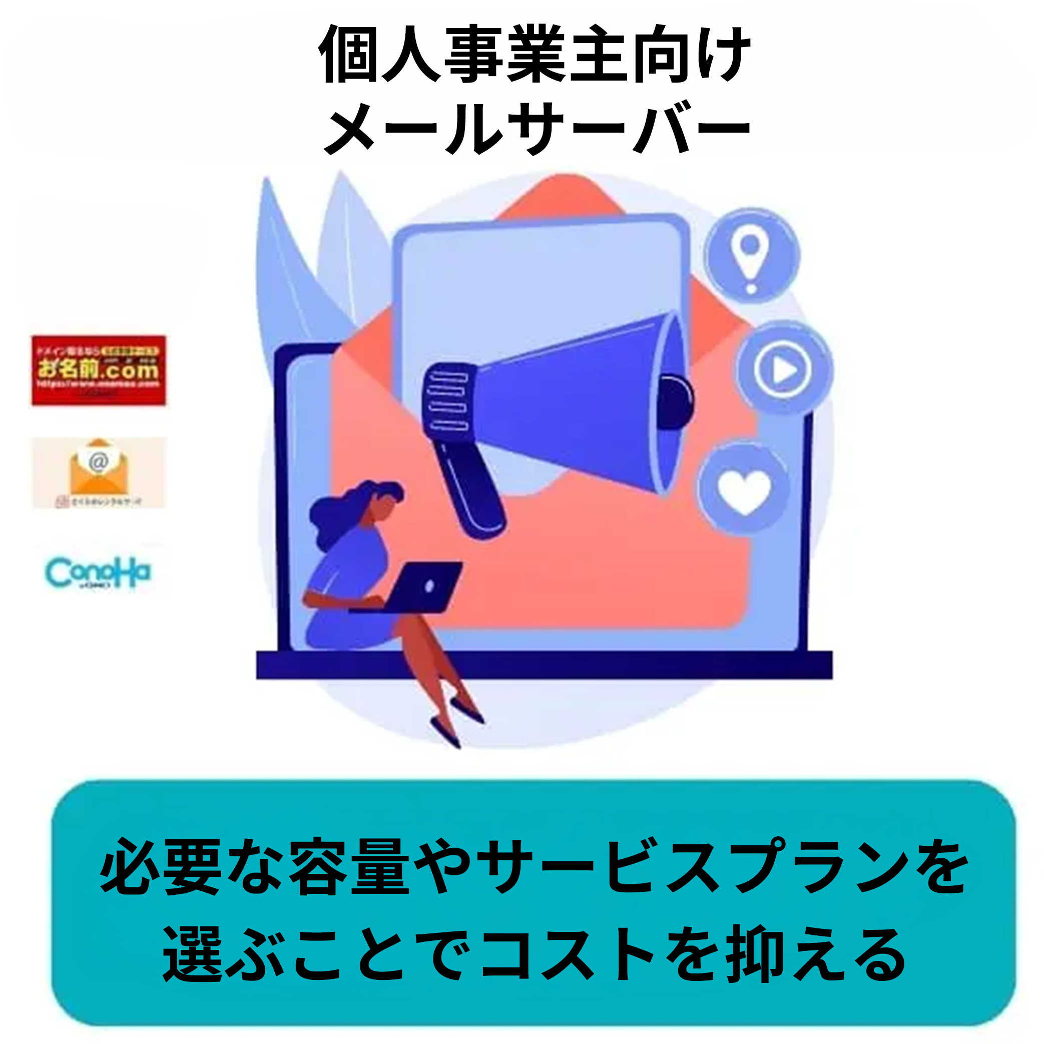 個人事業主向けメールサーバーの画像